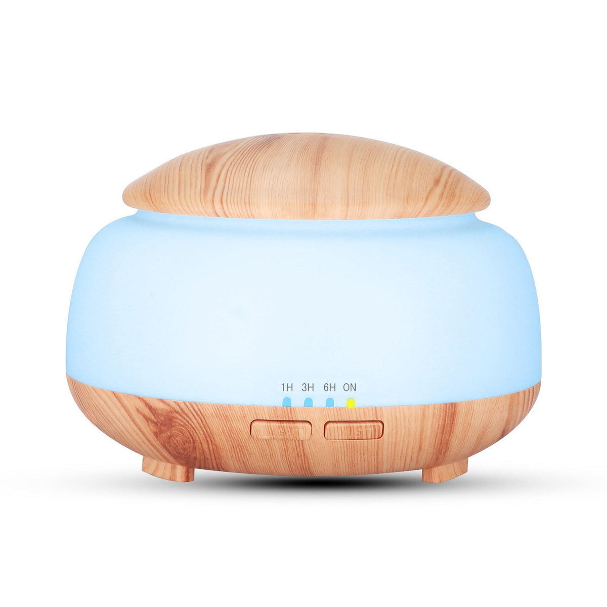 Wood Grain Aroma Diffuser Night Light Humidifier 300ml