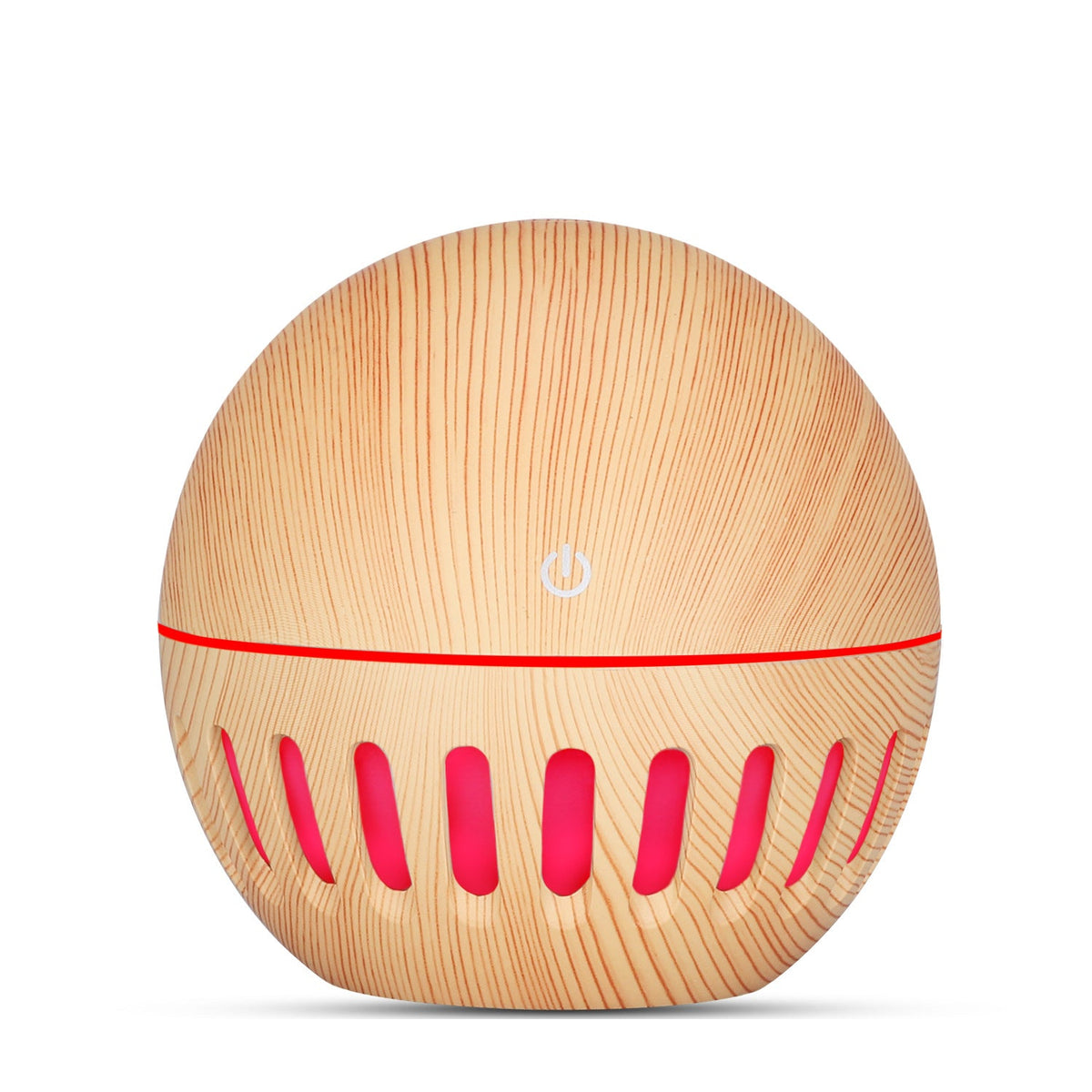 Small Wood Grain Desk Humidifier with LED Ring Light