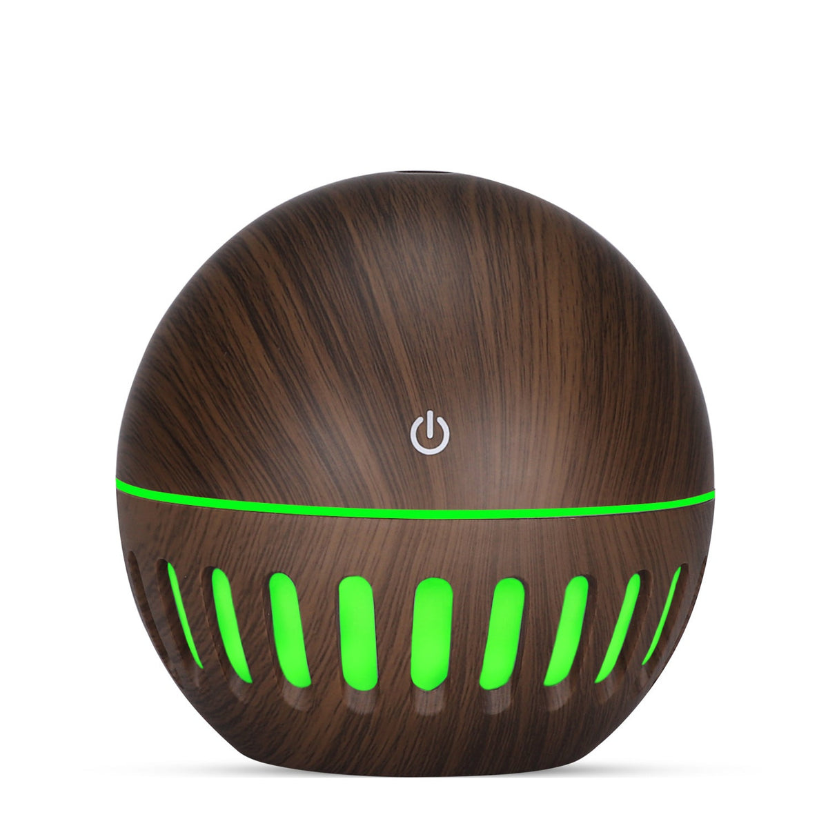 Small Wood Grain Desk Humidifier with LED Ring Light
