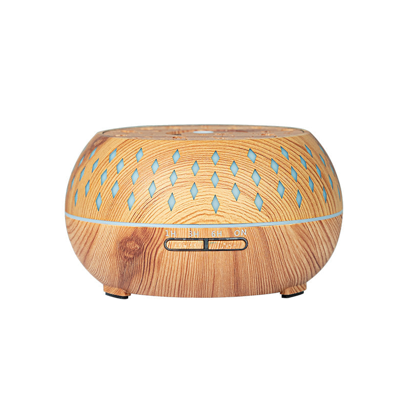 Wood Grain Ultrasonic Humidifier with Star Night Light