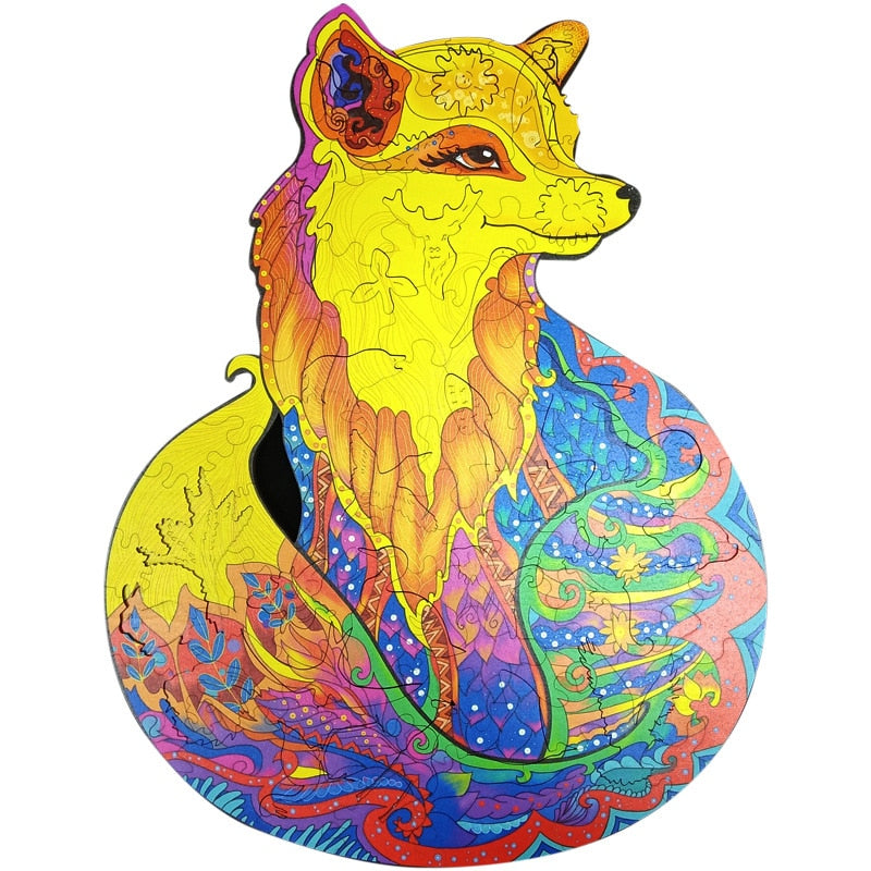 Animal-Shaped Wooden Jigsaw Puzzle for Screen-Free Fun