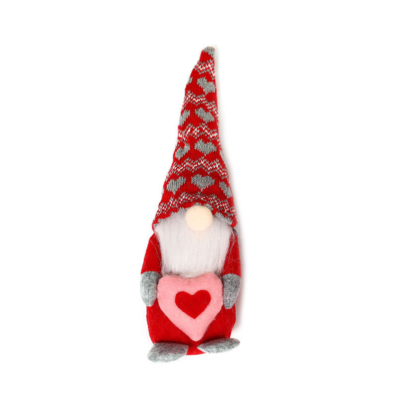 Valentine's Day Gnome Plush Décor with LOVE Heart