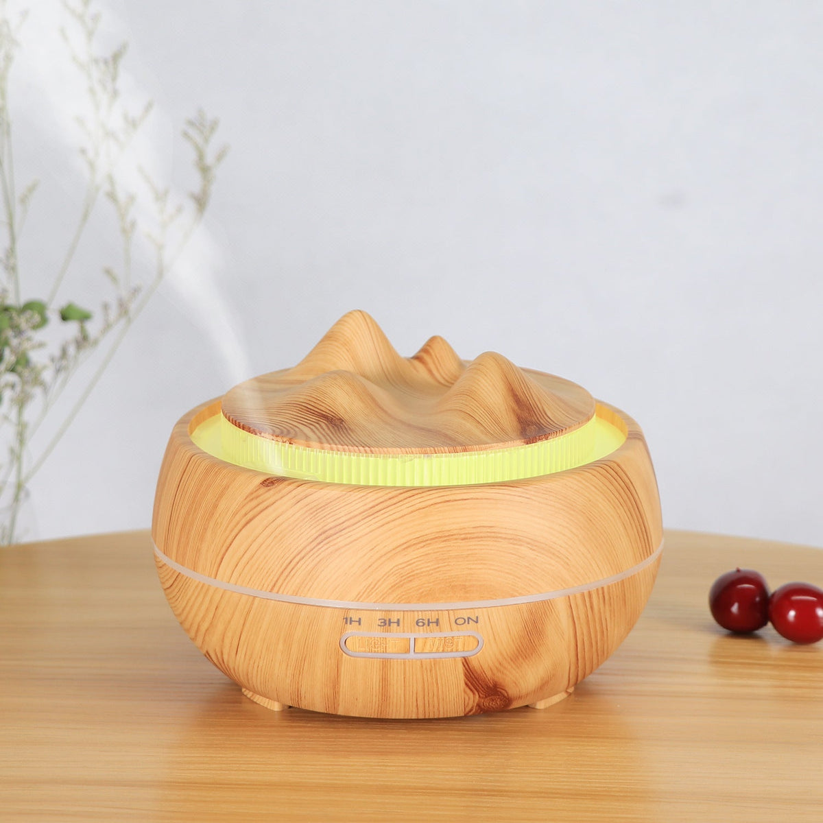 Wood Grain Essential Oil Diffuser with Mountain Mist Lid