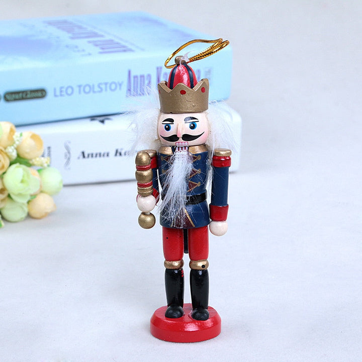 Wooden Nutcracker Ornaments Set for Festive Christmas