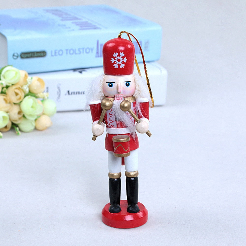 Wooden Nutcracker Ornaments Set for Festive Christmas