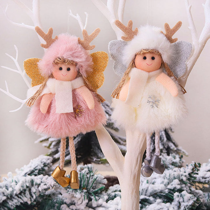 Plush Christmas Angel Ornament for Whimsical Holiday Decor