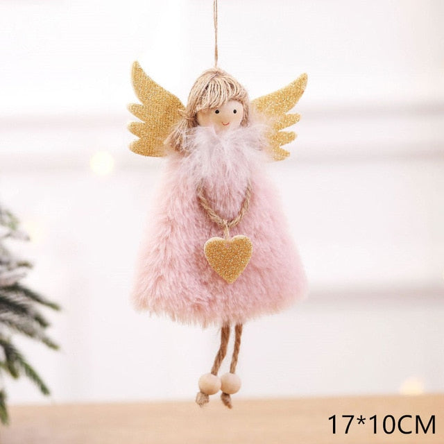 Plush Angel Christmas Ornament Cozy Holiday Tree Decor