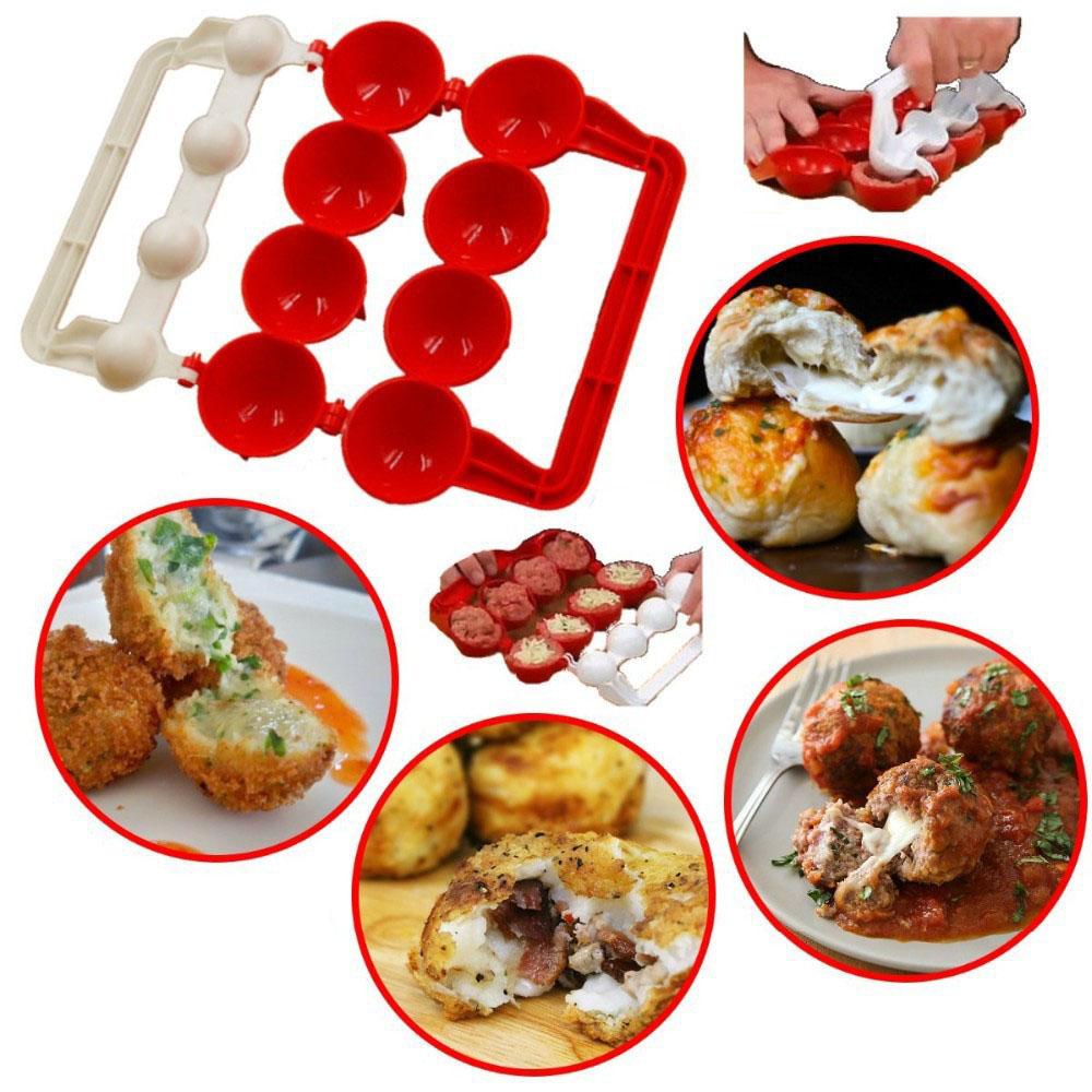 Stuffed Meatball Maker Mold: Make 4 Filled Meatballs