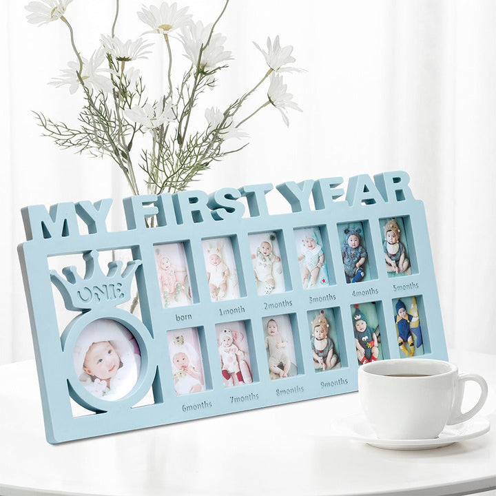 Baby First Year Photo Frame | 12-Month Growth Keepsake