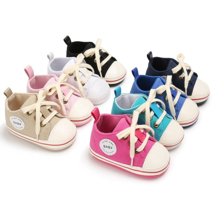 Infant Canvas Shoes With Flexible First-Walker Soles