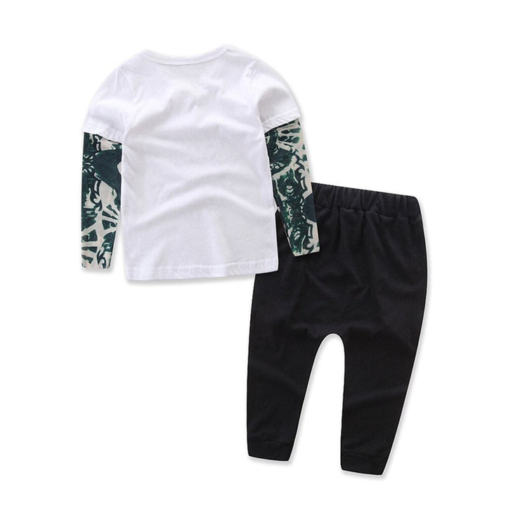 Baby Boy Camo Sleeve Outfit Set for Everyday Style