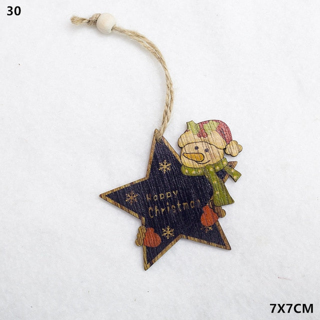 Wooden Christmas Tree Ornaments for Rustic Holiday Cheer