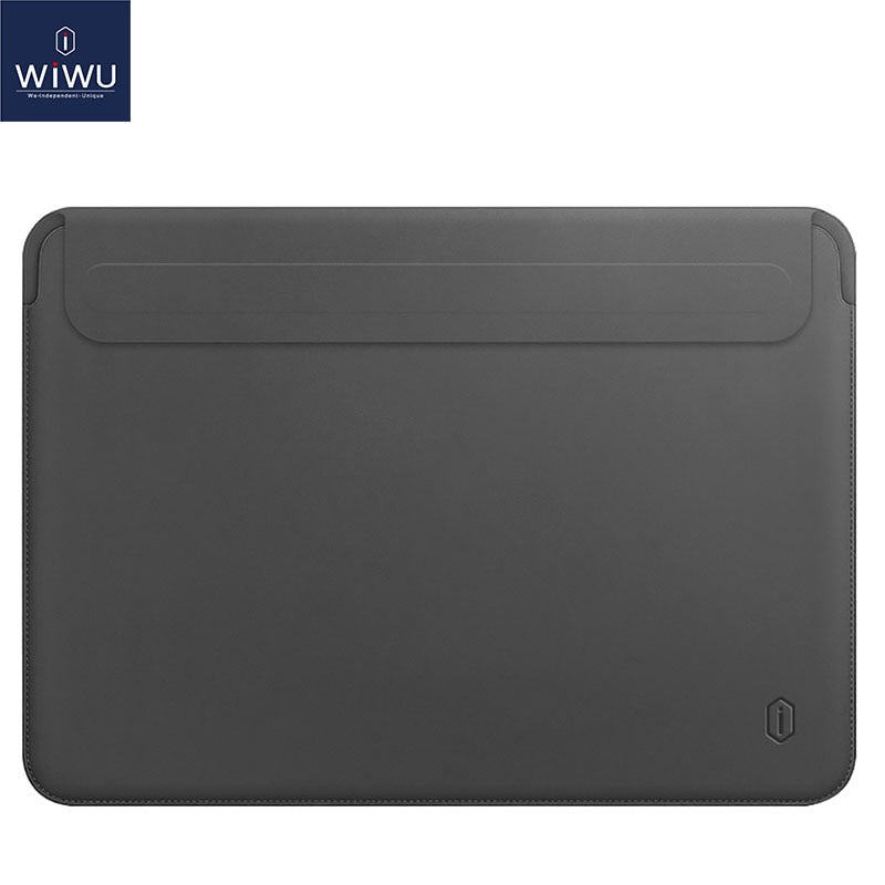 MacBook Pro Sleeve Case, Navy PU Leather Magnetic Flap