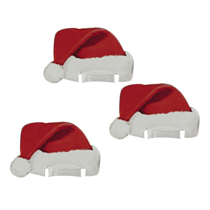 Christmas Wine Glass Markers Santa Hat Set of 10