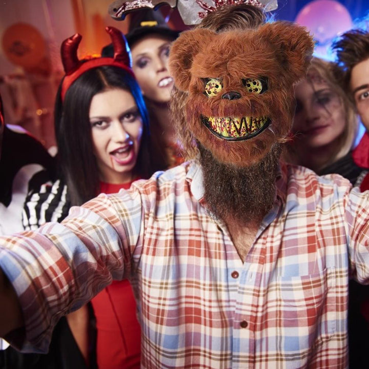 Creepy Teddy Bear Mask for Halloween Costume Parties