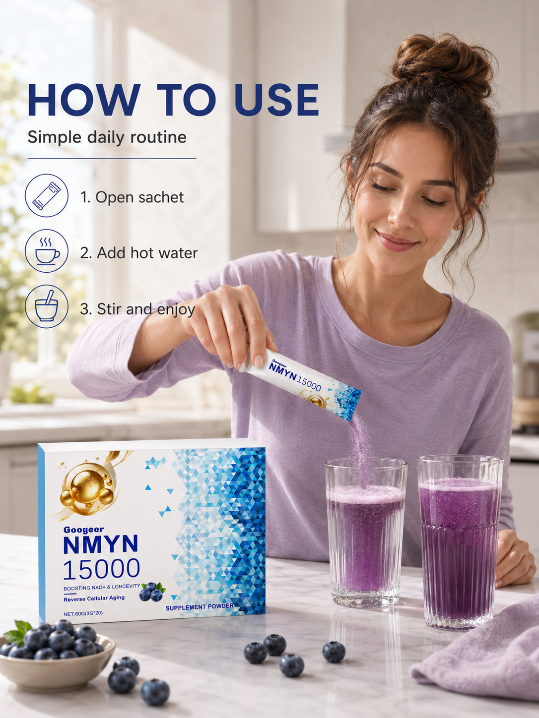 NAD+ Supplement Powder — Reverse Cellular Aging, Boost Energy