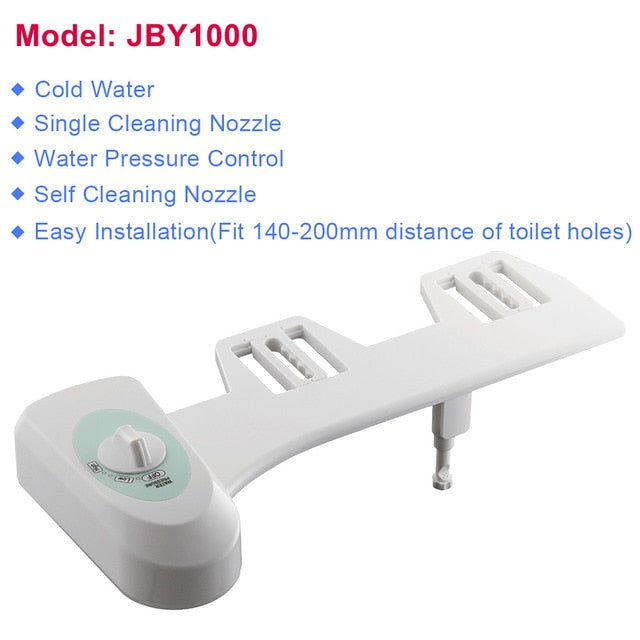 Non Electric Bidet Attachment with Adjustable Pressure