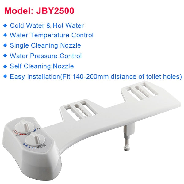 Non Electric Bidet Attachment with Adjustable Pressure