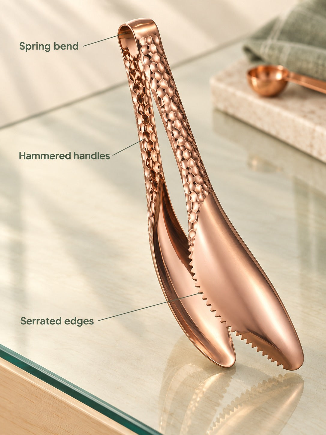 Non-Magnetic Stainless Steel Serving Tongs for Buffets