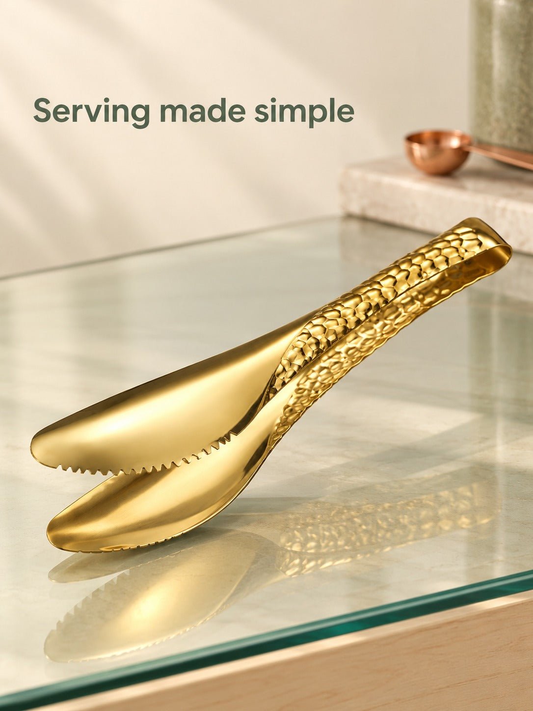 Non-Magnetic Stainless Steel Serving Tongs for Buffets