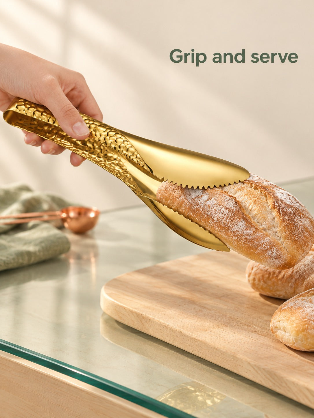 Non-Magnetic Stainless Steel Serving Tongs for Buffets