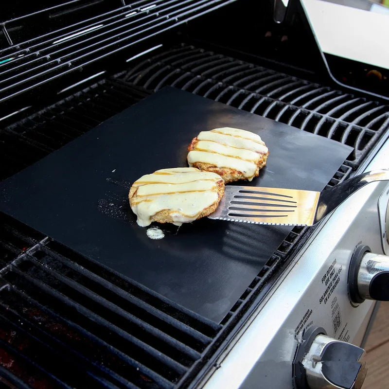 Reusable Non-Stick BBQ Grill Mat for Veggies & Shrimp