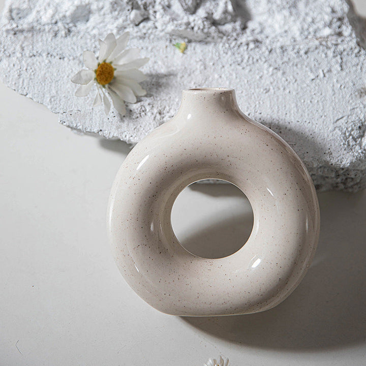 Nordic Ceramic Candle Holder & Flower Vase Centerpiece