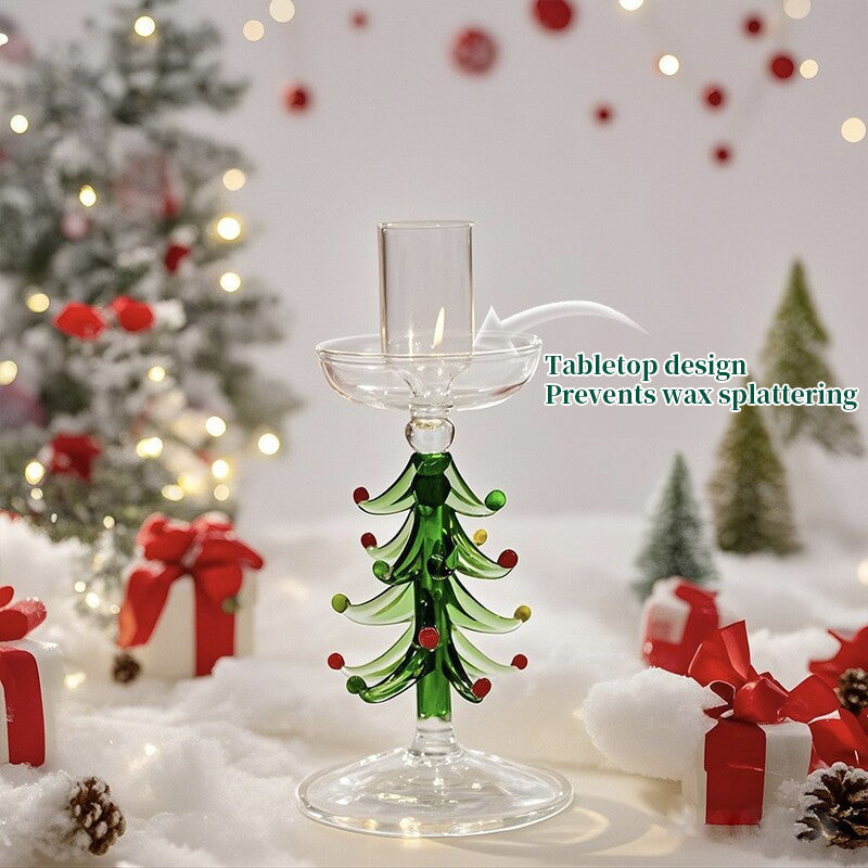 Nordic Glass Candle Holder for Festive Table Decor