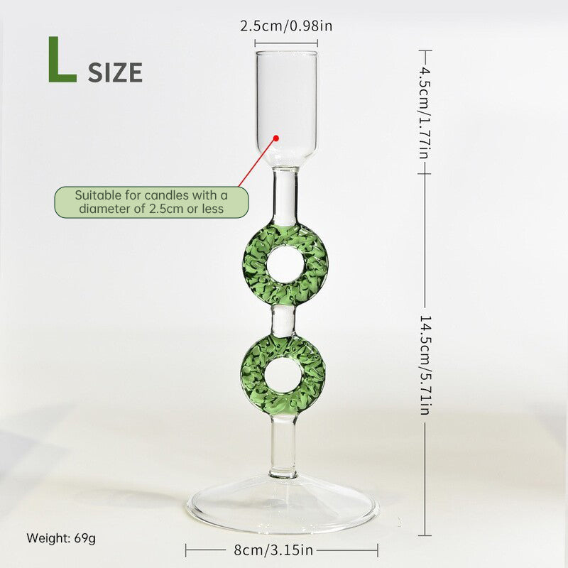 Nordic Glass Candle Holder for Festive Table Decor