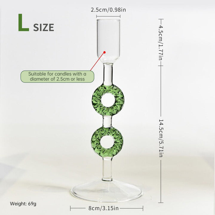 Nordic Glass Candle Holder for Festive Table Decor
