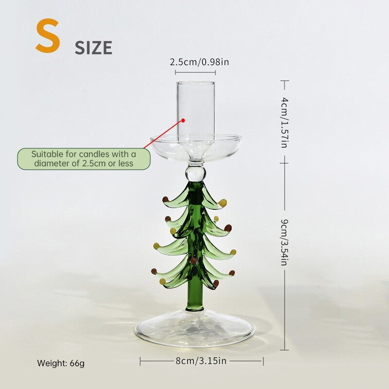 Nordic Glass Candle Holder for Festive Table Decor