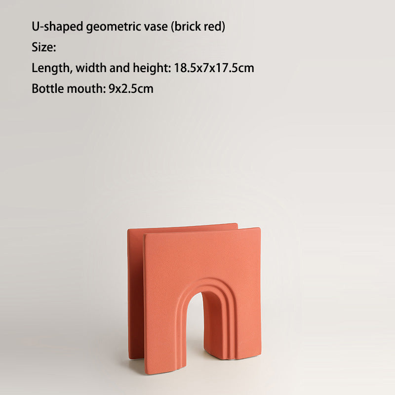 Nordic Ceramic Arch Vase for Modern Floral Displays