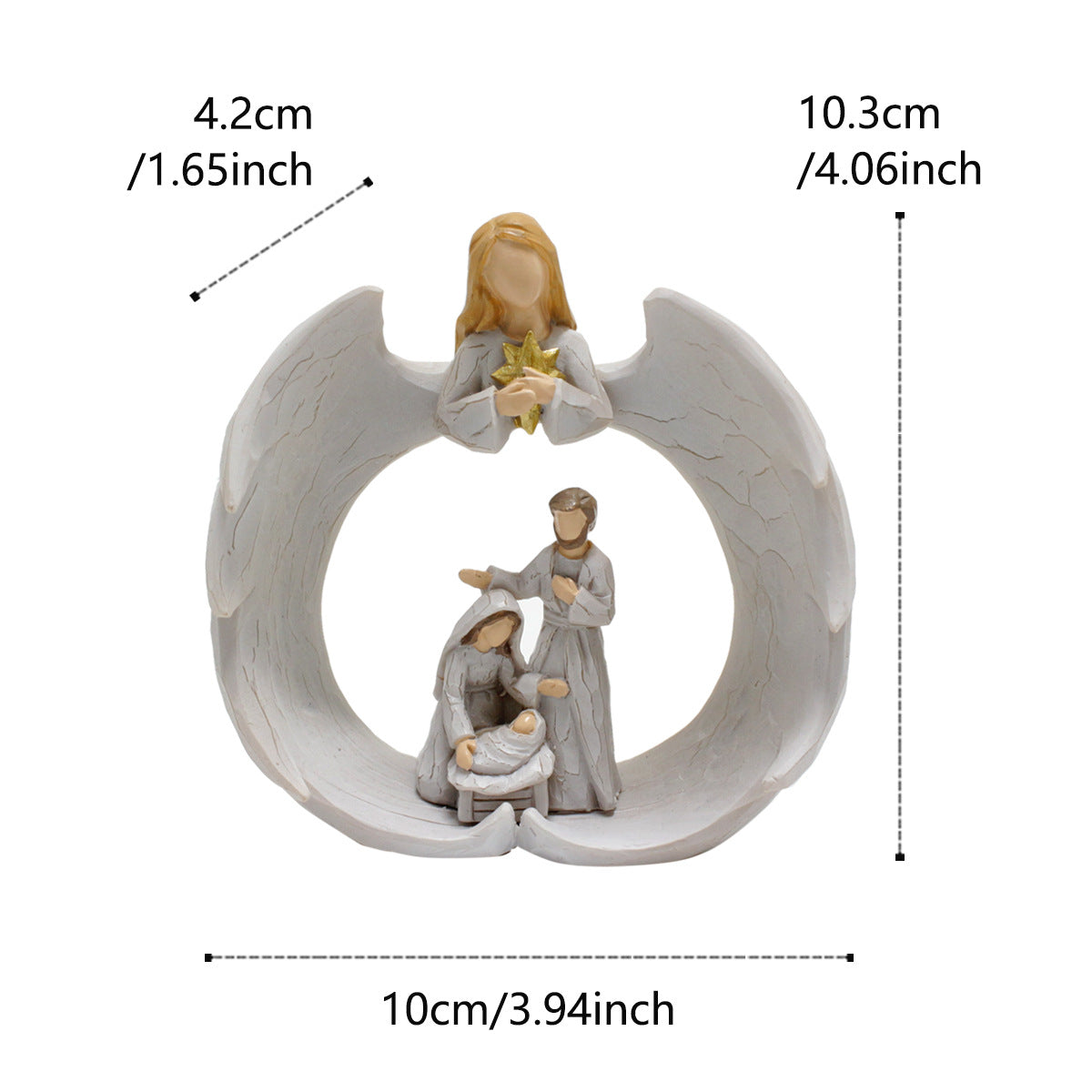 Angel Family Sculpture for Warm, Peaceful Home Decor