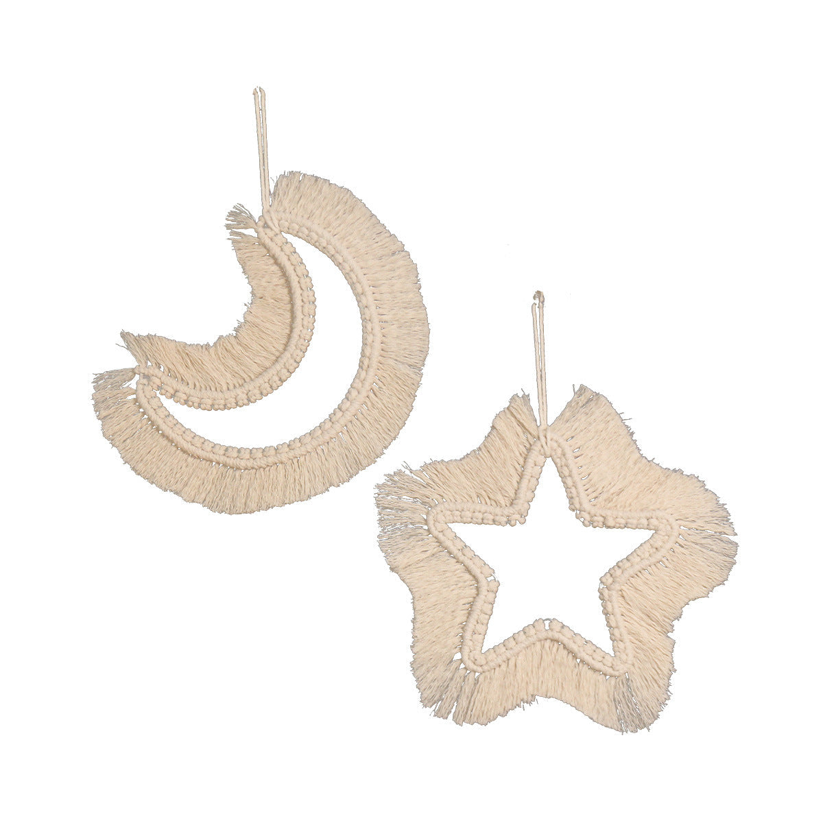 Hand-Woven Moon & Star Wall Decor for Cozy Walls