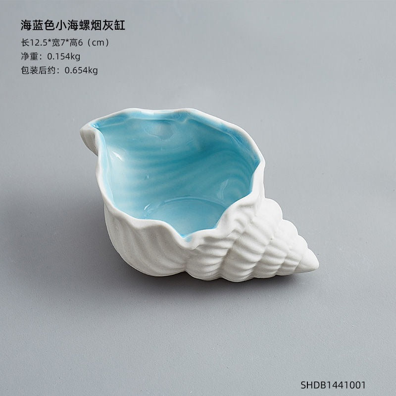 Ceramic Ashtray Set – Nordic Coastal Tabletop Decor