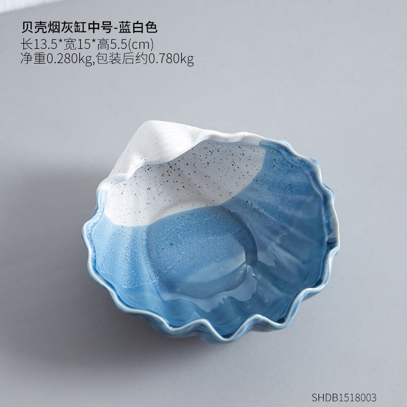 Ceramic Ashtray Set – Nordic Coastal Tabletop Decor