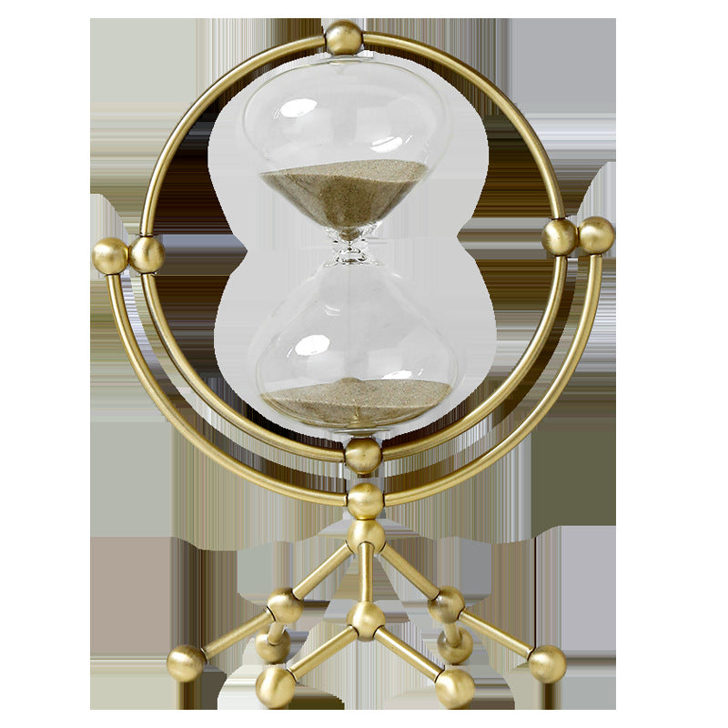 Rotating Hourglass Decor for Luxury Tabletop Styling