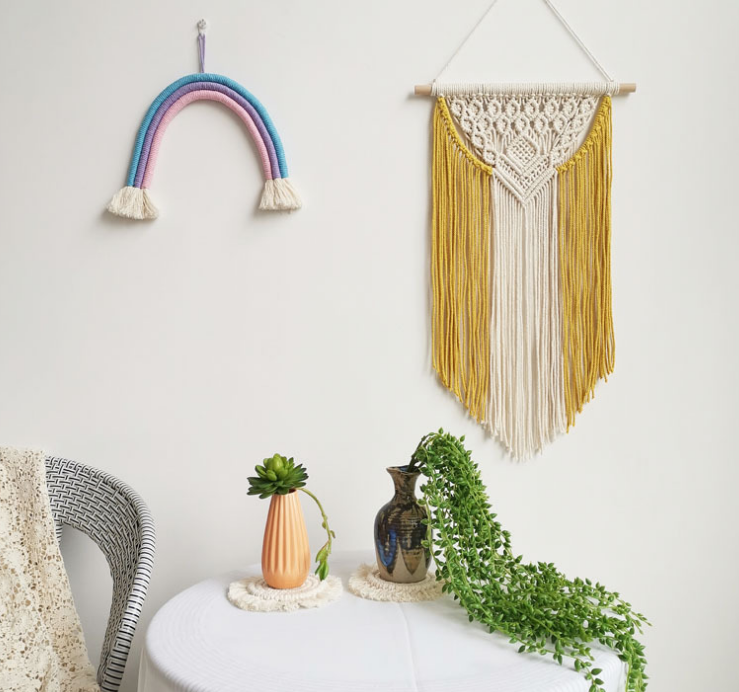 Macrame Wall Tapestry for Cozy Nordic Farmhouse Decor