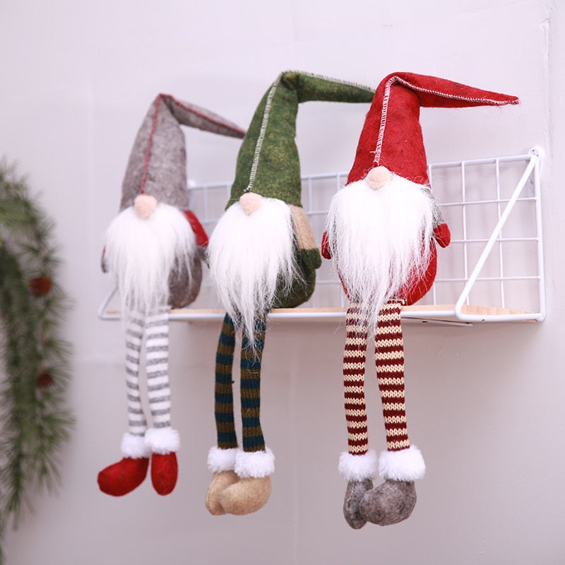 Nordic Plush Gnome Ornaments for Cozy Christmas Decor