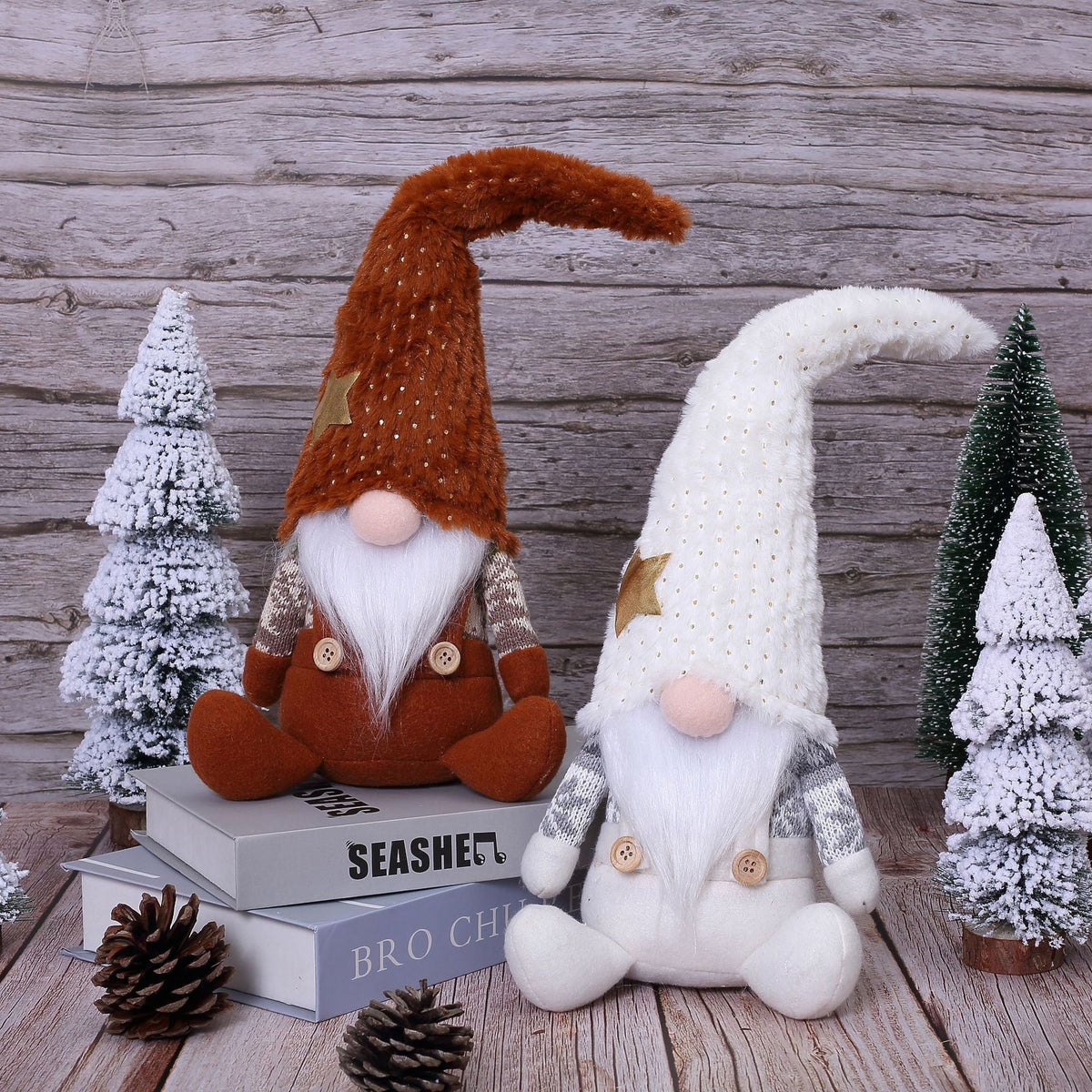 Nordic Christmas Gnome Pair for Cozy Holiday Decor