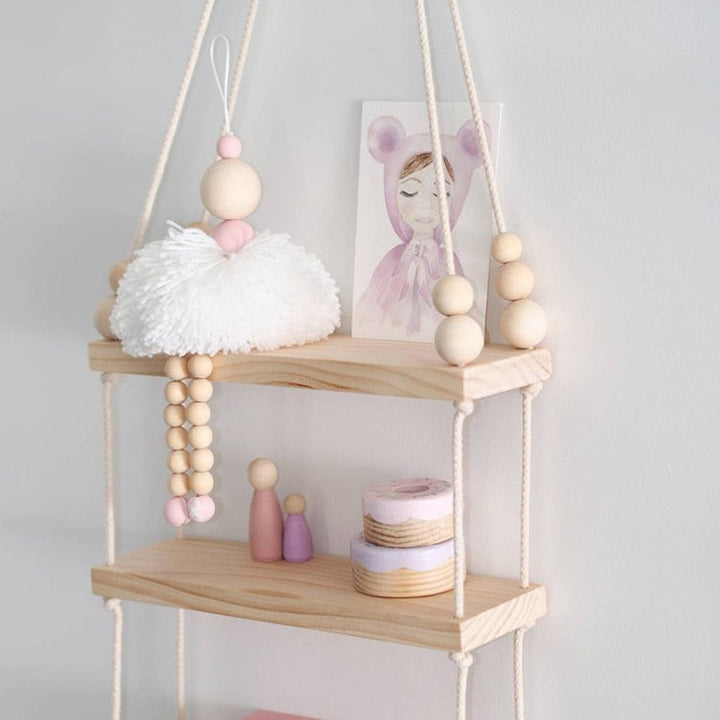 Wooden Ballerina Hanging Decor for Whimsical Nurseries