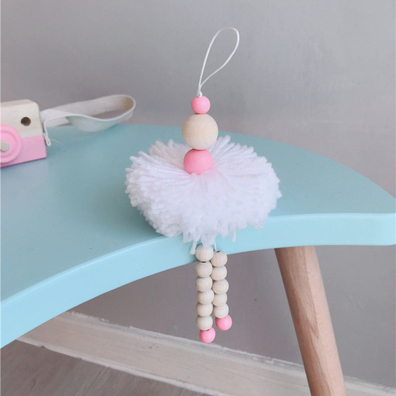 Wooden Ballerina Hanging Decor for Whimsical Nurseries