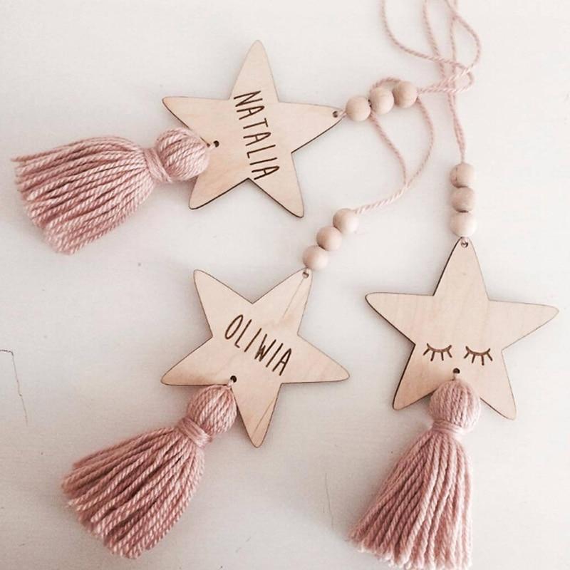 Personalized Wooden Star Wall Decor for Nurseries