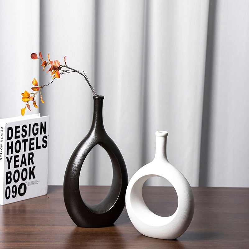 Nordic Ceramic Vase for Sculptural Modern Home Decor