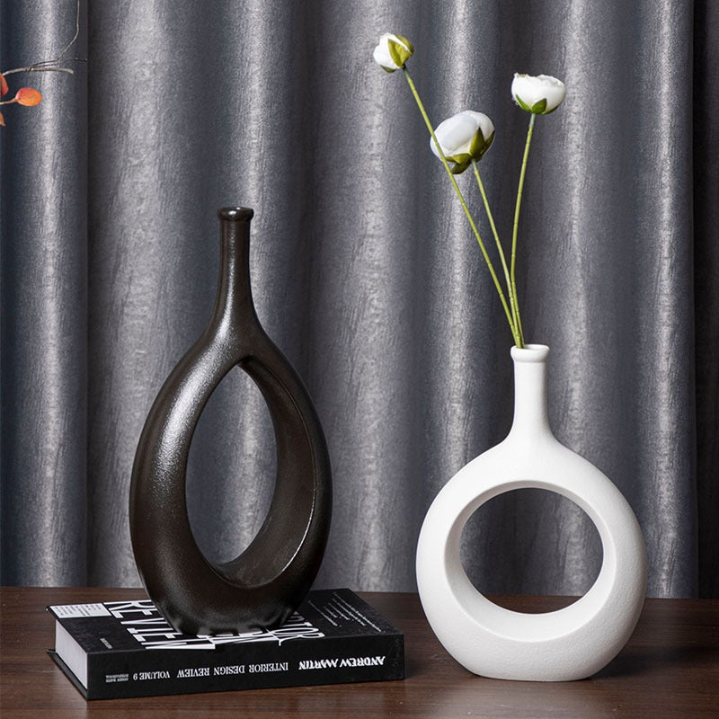 Nordic Ceramic Vase for Sculptural Modern Home Decor