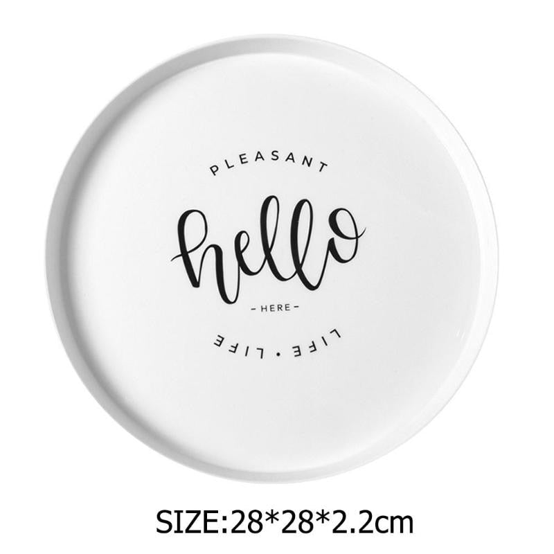 Nordic Round Serving Tray for Breakfast and Snacks