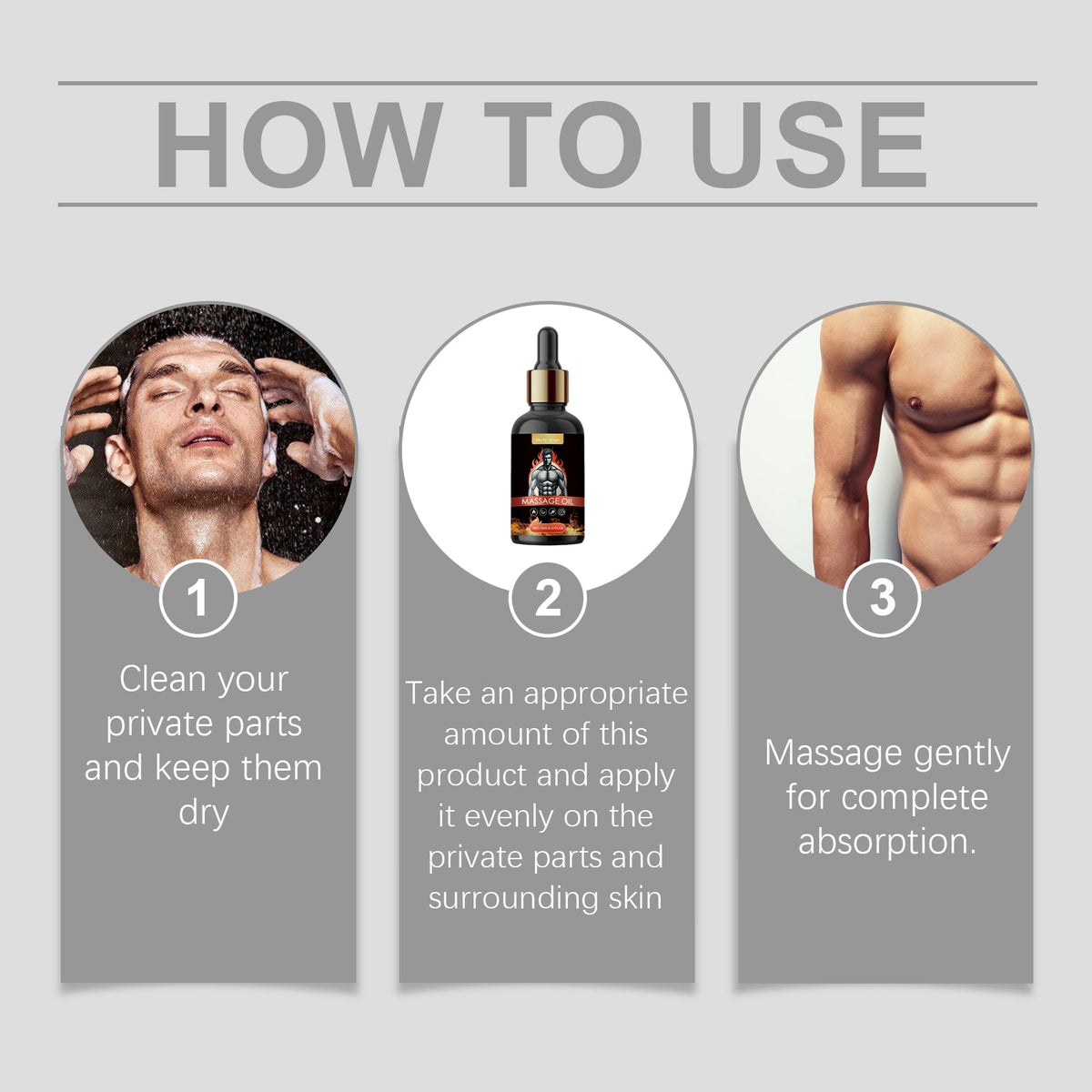Men's Massage Oil for Daily Skin Moisture & Confidence