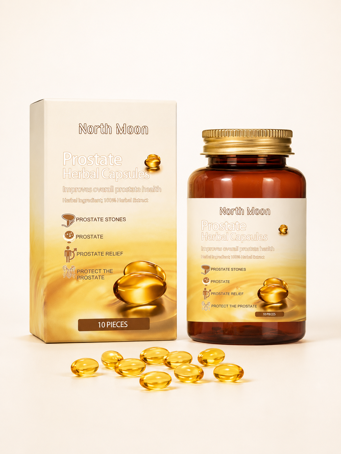 North Moon Herbal Prostate Relief Capsules — Men's Vitality