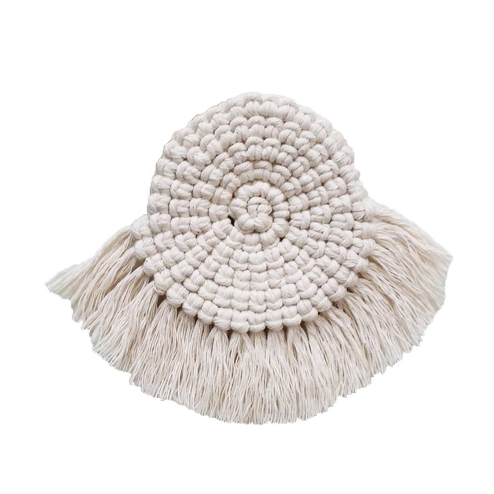 Handmade Macrame Cotton Coaster Mat for Boho Tables