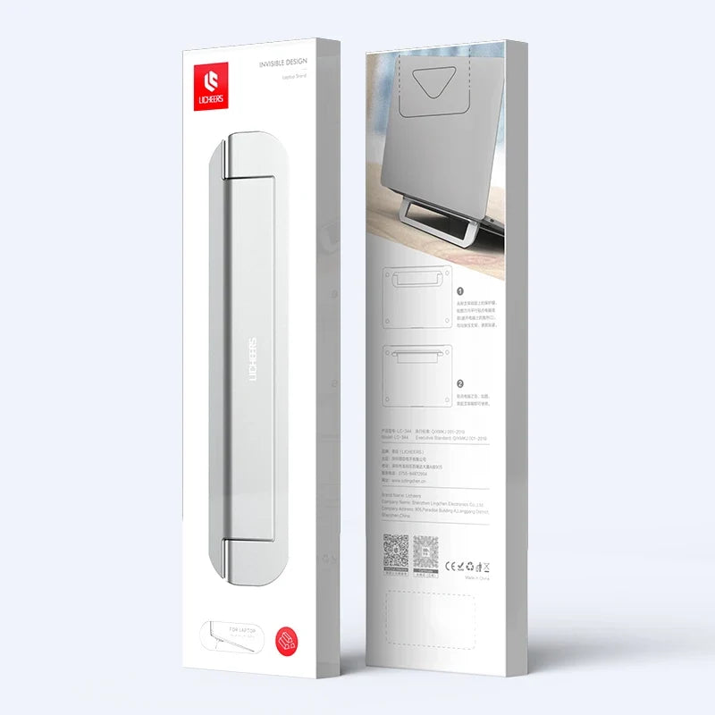 Foldable Aluminum Laptop Stand: 8° Tilt, Portable Design